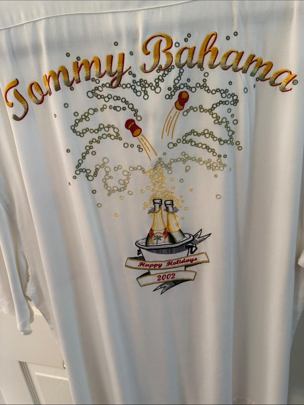 Tommy Bahama White Festive Champagne Graphic Tee